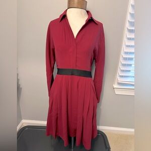 Theory size 4 long sleeve dress with buttons and collar